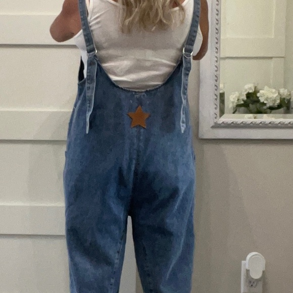 Oli & Hali “ Istanbul “ Oli and Hali Relaxed Fit Denim Overalls Jean Romper 15 - Picture 7 of 8